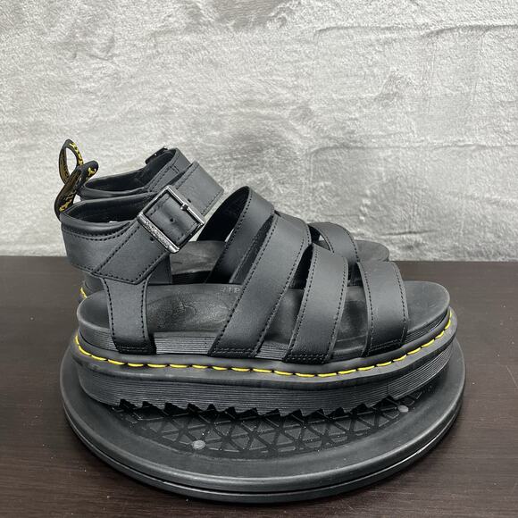 Dr. Martens Womens Size US 7 Blaire Platform Black Chunky Strappy Sandals - Picture 1 of 10